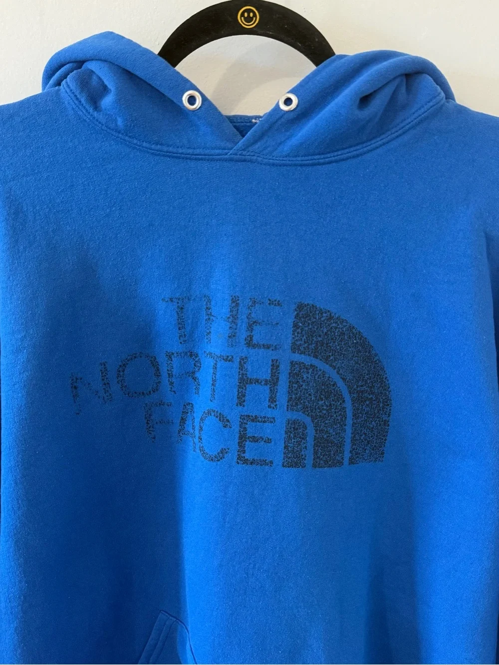 Vintage 90s The North Face blue Pullover hoodie Made in the USA Size XL